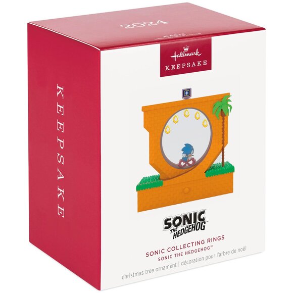 New! Sonic the Hedgehog Sega Videogame Hallmark Keepsake Ornament Light & Sound